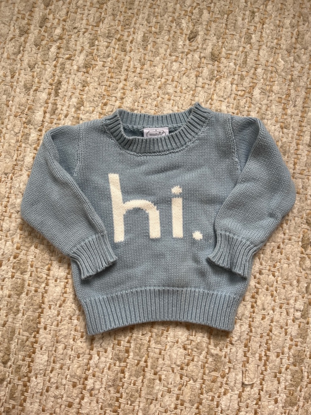 Light Blue Knit Baby Sweater